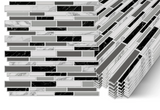 LuxeMarmer Zwart-Wit Marmerlook Wandstickers