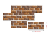 RetroBrick – 6-delige Zelfklevende Retro Baksteen Wandstickers (30x15cm)