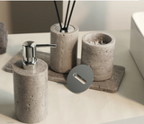 WabiSabiStone Natuurlijke Zilveras Badkameraccessoires