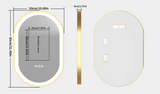 LUVODI Luxe Ovale LED Badkamerspiegel