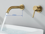 LuxaWall Elite – Inbouw Wastafelkraan in Geborsteld Goud