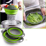 FlexiDrain – Opvouwbare Siliconen Groente- en Fruitwasmand