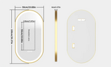 LUVODI Luxe Ovale LED Badkamerspiegel