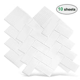 StickaTile 3D Tegellook Wandstickers – Zelfklevende Warmtebestendige Tegelstickers (10 stuks)