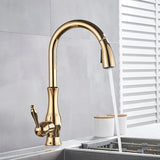 GoldFlex Gouden Keukenkraan – Uittrekbare Spuiter
