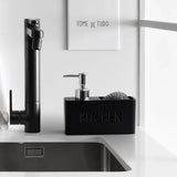 CleanFlow Keuken Zeepdispenser Set – 2-in-1 met Sponshouder