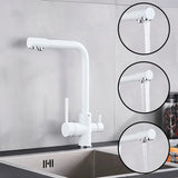 Keukenkraan met Filterfunctie – Enkel Handvat | Chroom/Zwart | Warm & Koud Water | Dekgemonteerd