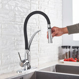 Flexibele Keukenkraan – Uittrekbare Uitloop | Koud & Warm Water | 360° Draaibaar | Messing | Enkele Greephendel