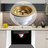 Aurelio Goudkleurige RVS Gootsteenstop – 114mm Luxe Afvoerzeef