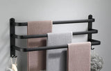 NoirRail Vast Handdoekrek – Mat Zwart Aluminium