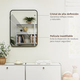 HOMCOM Luxe Badkamerspiegel 60x80cm