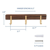 WalnutHook – 3-Haaks Handdoekrek van Hout & Metaal