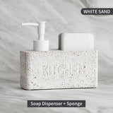 CleanFlow Keuken Zeepdispenser Set – 2-in-1 met Sponshouder