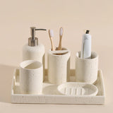 ZenTerra Wabi-Sabi Badkamer Set – Europese Natuurstenen Badkameraccessoires