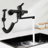 AquaFlex Wandkraan met Zijspuit – 360° Draai