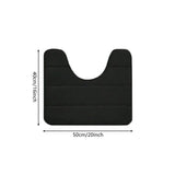 SoftStripe Badkamer Toilet U-mat – Absorberend & Antislip Microvezel Tapijt