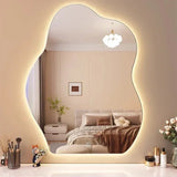 NordiGlow Onregelmatige LED-Spiegel – Scandinavisch Design