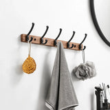 SARIHOSY Luxe Zwarte Houten Wandkapstok