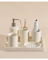 ZenTerra Wabi-Sabi Badkamer Set – Europese Natuurstenen Badkameraccessoires