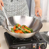 ChefMaster – Grote RVS Wokpan met Dubbele Handgrepen