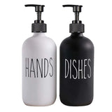 SoapElegance 500ml Zwarte Zeepdispenser Set
