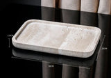 Travertine Élégance Badkamer Set – Luxe Beige Marmeren