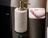 Travertine Élégance Badkamer Set – Luxe Beige Marmeren