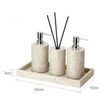 Travèra Beige Travertin Badkamer Accessoires Set