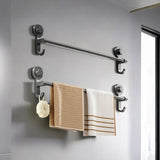 MagnaGrip Krachtige Zuignap Handdoekrek – Zwarte Zelfklevende Handdoekhouder zonder Boren