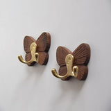 RetroButterfly Zwart Walnoot Wandhaken