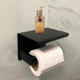 SmartHold Luxe – Aluminium Toiletrolhouder met Telefoonplankje