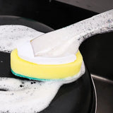 Afwasborstel Set met Spons & Zeepdispenser | Inclusief Handvat + 2 Vervangbare Sponskoppen