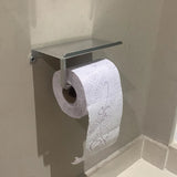 SmartHold Luxe – Aluminium Toiletrolhouder met Telefoonplankje