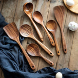 EcoWood – Luxe Houten Keukengerei Set met Opbergemmer