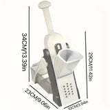 SliceMaster Instelbare Groentesnijder – Handmatige Dicer met Roestvrijstalen Mes – Efficiënt & Energiezuinig Keukenhulpmiddel