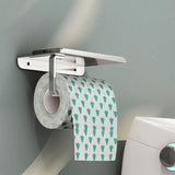 SmartHold Luxe – Aluminium Toiletrolhouder met Telefoonplankje