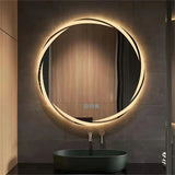 GlowRound Anti-condens LED Badkamerspiegel – Ronde HD Wandspiegel met Verlichting (3 Lichtkleuren)