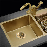 Aurelio Goudkleurige RVS Gootsteenstop – 114mm Luxe Afvoerzeef