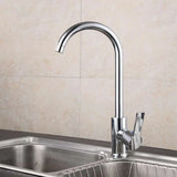 Badkamer Wastafelkraan – Enkel Handvat | Zilver | Koud & Warm Water | Dekgemonteerd