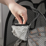 AirFold Wasmand – Grote Opvouwbare Mesh Wasmand met Ventilatie & Zijvak