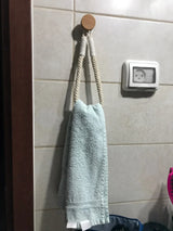 HangEasy Nagelvrije Touw Handdoekhouder & Toiletrolhouder