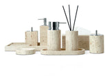 Travèra Beige Travertin Badkamer Accessoires Set