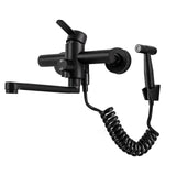 AquaFlex Wandkraan met Zijspuit – 360° Draai