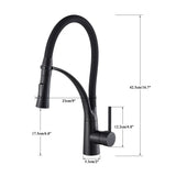 Flexibele Keukenkraan – Uittrekbare Uitloop | Koud & Warm Water | 360° Draaibaar | Messing | Enkele Greephendel