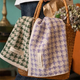 HoundLuxe Vintage Pied-de-Poule Katoenen Gezichtshanddoek