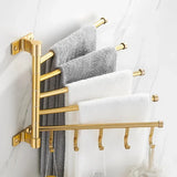 LuxeLine Dubbele Handdoekstang – Aluminium Wandrek met Haak