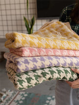 HoundLuxe Vintage Pied-de-Poule Katoenen Gezichtshanddoek