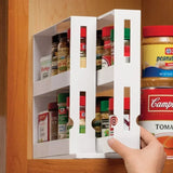 TurnEasy 2-Laags Draaibaar Kruidenrek – Multifunctioneel Organizer Rek voor Keuken & Badkamer
