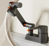 AquaTwist Duo-Flex Wastafelmengkraan – 360° Draaiende Tweegatskraan voor Warm & Koud Water