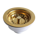 Aurelio Goudkleurige RVS Gootsteenstop – 114mm Luxe Afvoerzeef